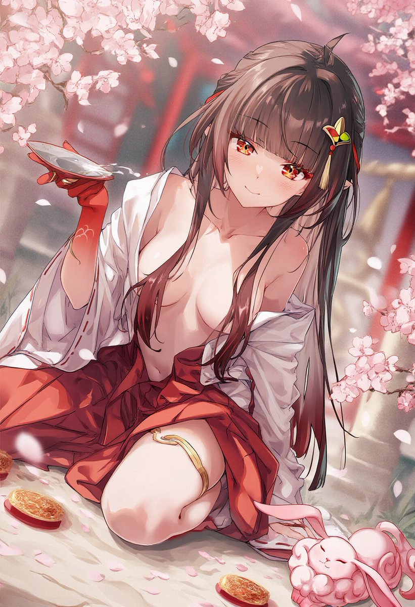 Lingsha 霊砂 
Miko Lingsha is offering you some sake, you going to reject it?
#HonkaiStarRail