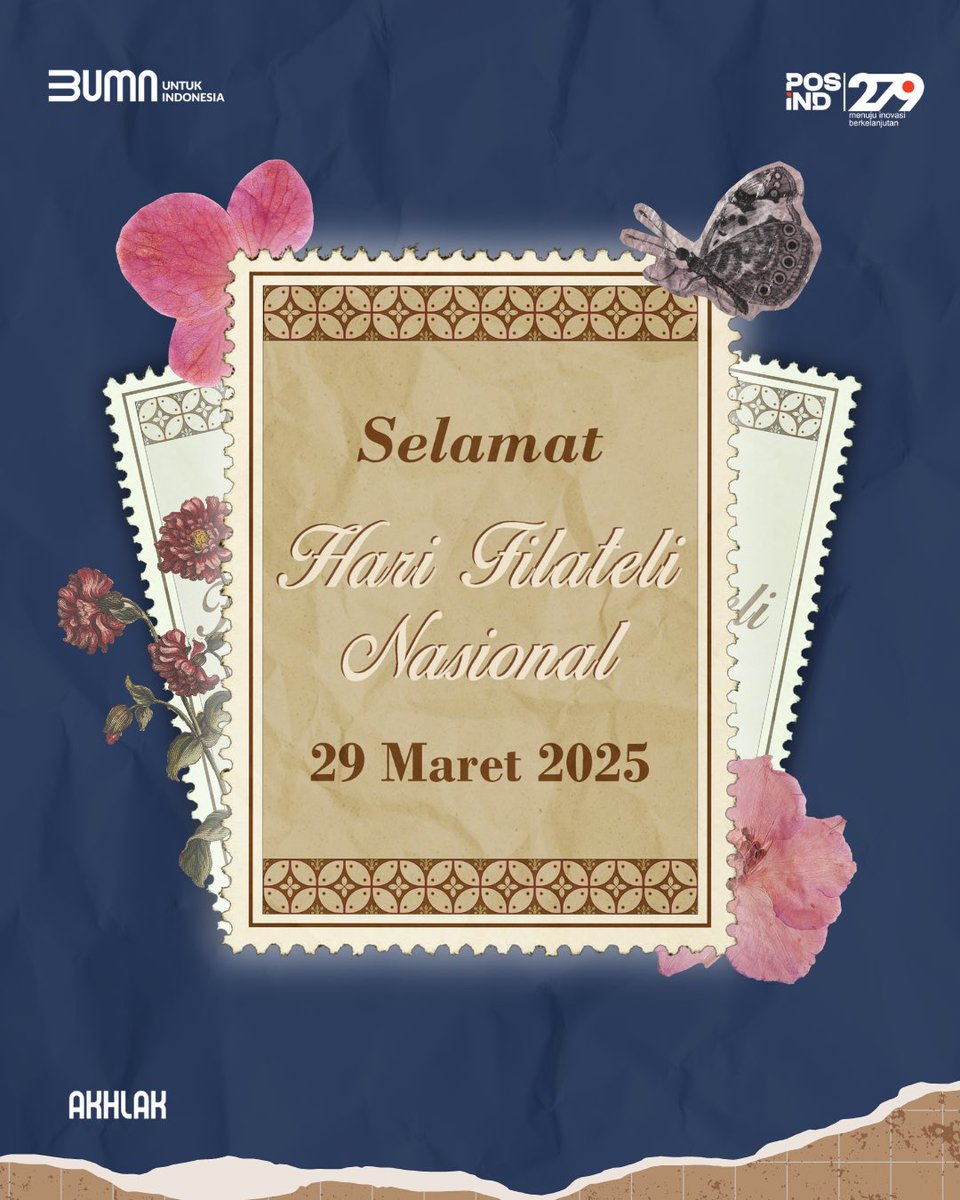 PosIndonesia's tweet photo. Selamat Hari Filateli Nasional!
Posind mengajak semua untuk bersama-sama melestarikan budaya filateli, menjadikan setiap perangko sebagai jendela sejarah dan kekayaan Indonesia.
#PosIND
#PosIndonesia
#BUMN
#279thPosIND
#PTPosIndonesia
#RamadhanTenangMenyenangkan https://t.co/hBoyhUJmhT