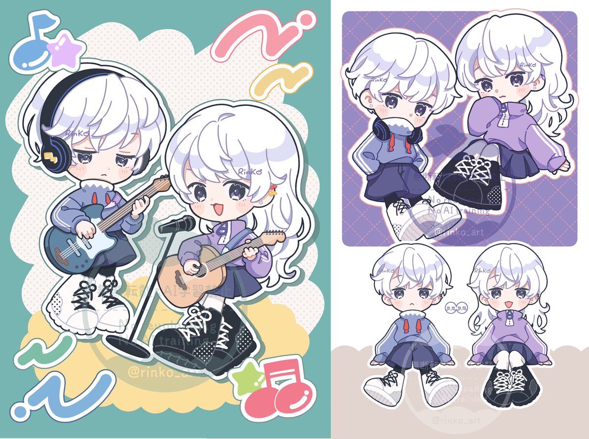 #一次創作祭り春の陣2025 
#刺さる人に届け一次創作祭り 
ミニキャラな双子達描いてます☘️
双子ちゃん②