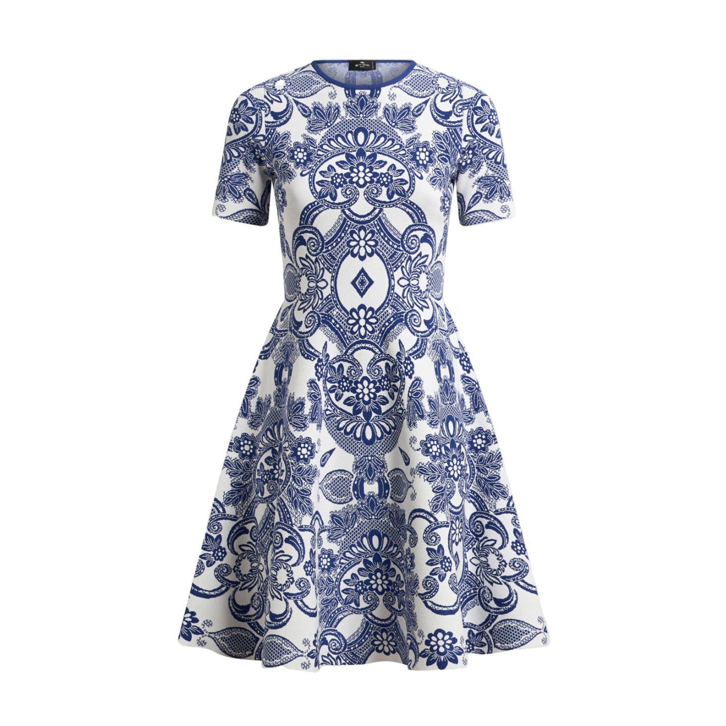 ETRO ジャカード ニット メダイヨンドレス ネイビー ETRO ニット ディテール ブルゾン ジャケット ネイビーブルー
