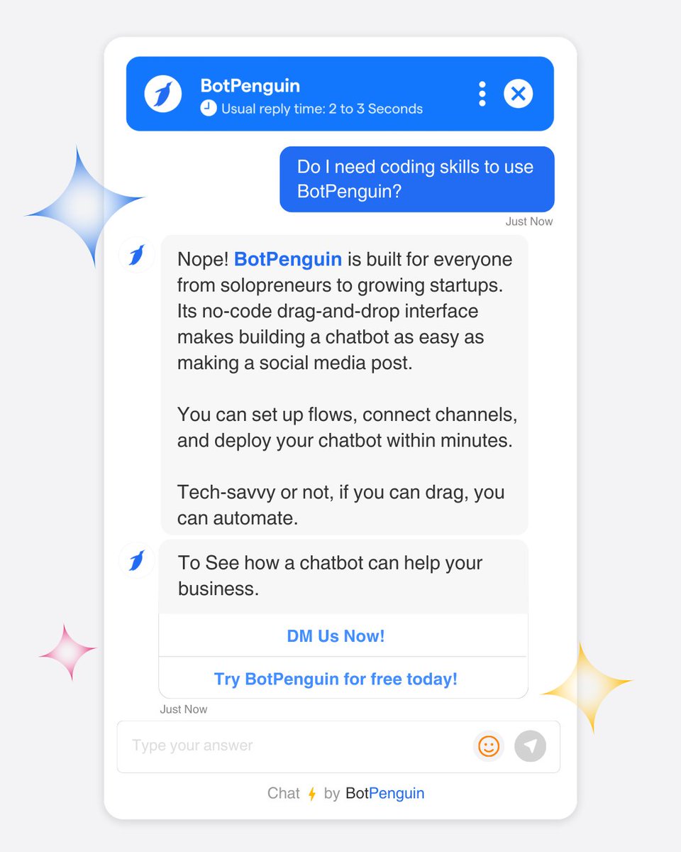 imbotpenguin's tweet image. Want to create a chatbot without any coding skills?

Start automating your customer engagement today...
if you can drag, you can create! 👉(hubs.la/Q03dQ78N0)

#NoCode #EasyAutomation #BotPenguin #Updates #Tech #EasyToUse