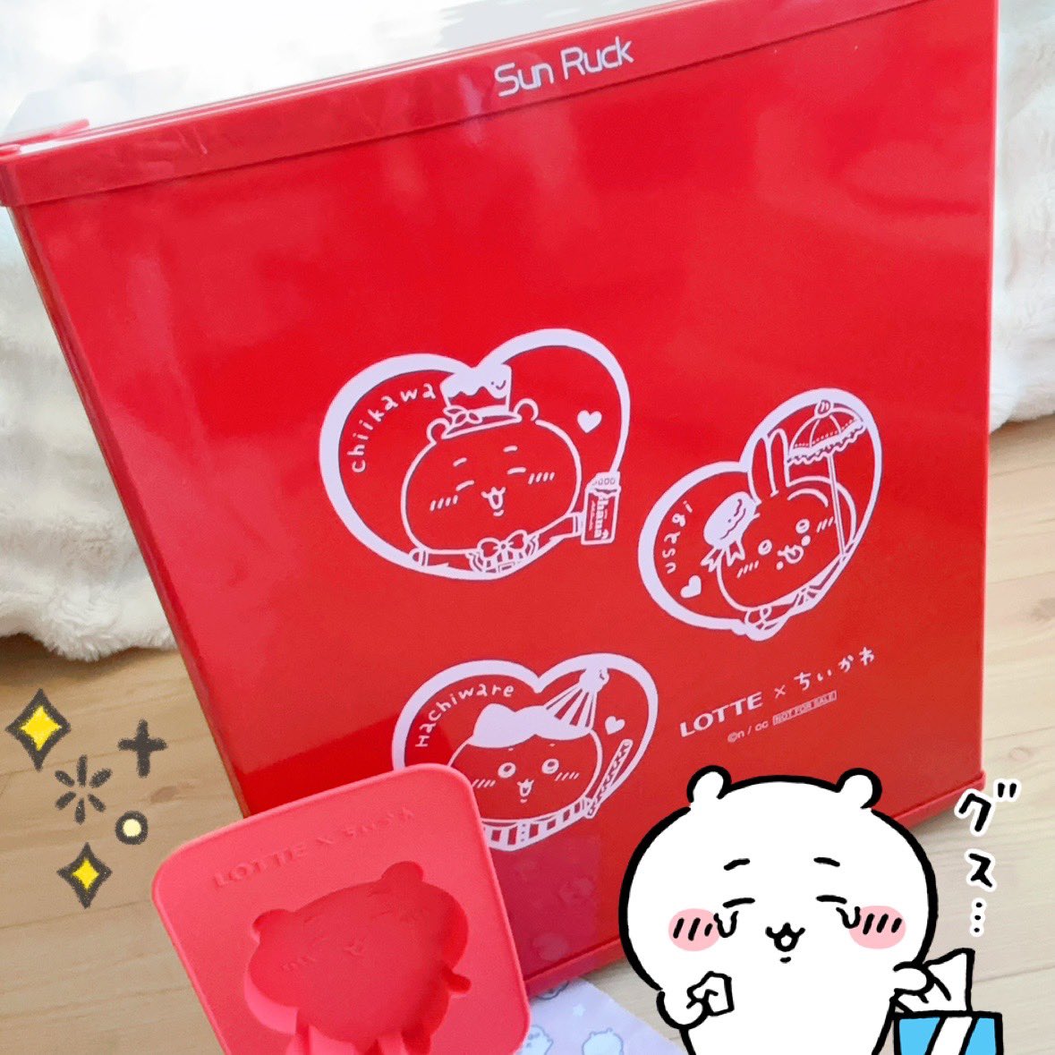 ゆ*و様 ロッテ×ちいかわオリジナルミニ冷蔵庫＆BIGチョコレート型