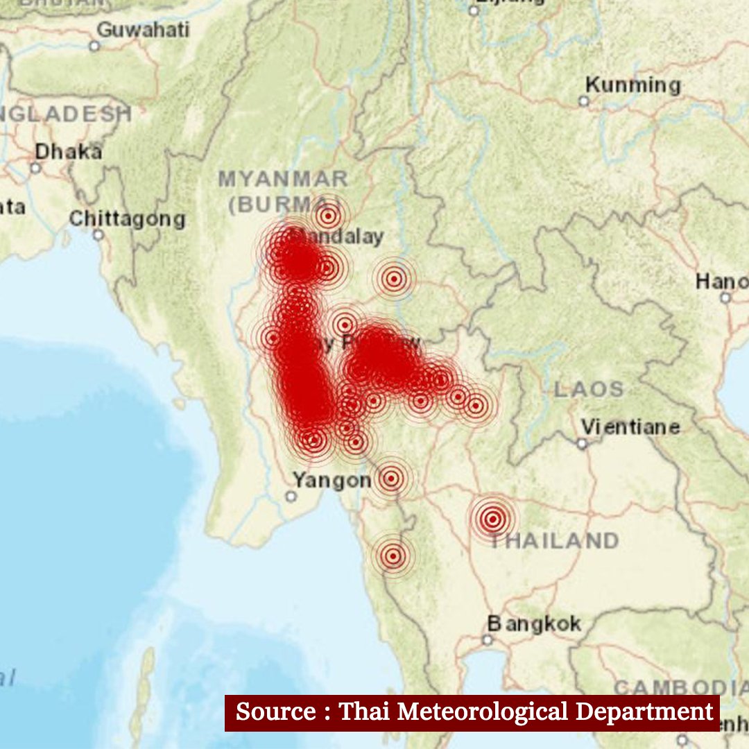 IrrawaddyNews's tweet image. Mapping the Myanmar Earthquake
March 29, 2025

A  devastating 7.7-magnitude earthquake struck central Myanmar on Friday,  claiming over 1,000 lives so far. The US Geological Survey (USGS) warns  the death toll could exceed 10,000.
Check the maps for the epicenter, intensity and…