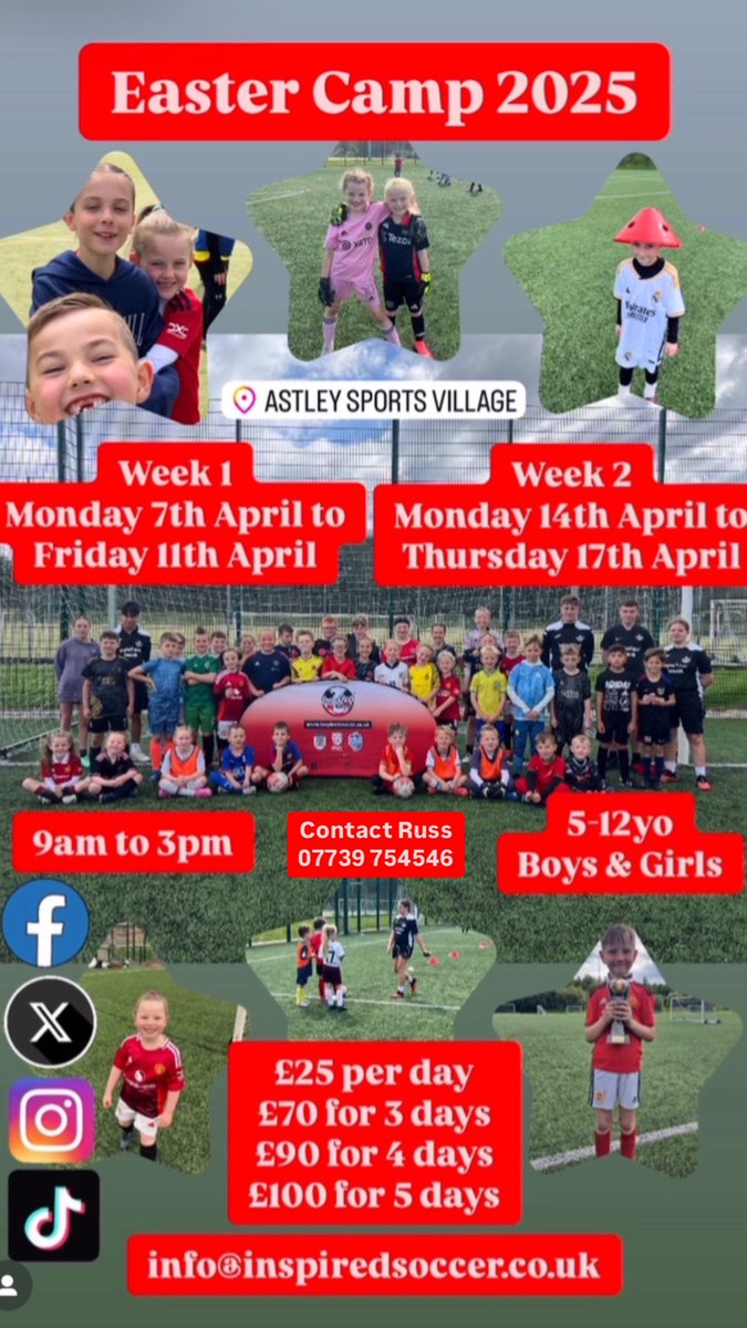 InspiredFutsal's tweet photo. One week to go before the start of our Easter Camp. This will be our 5th year delivering holiday camps and we look forward to them as if they were a holiday, because we always have lots of fun.
 1/2 https://t.co/hgCsYCJNTd