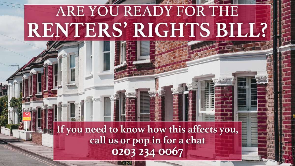 EquityEnfield's tweet photo. The Renters’ Rights Bill is coming! 
Are you ready? 
Landlords &amp; tenants—make sure you understand how this affects you. Call us or pop in for a chat!   
020 3234 0067 | https://t.co/irCcdhOyDs 
#RentersReformBill #rentersrightsbill #landlords #Tenants #PropertyNews #EstateAgents https://t.co/a3a3qjfBeG