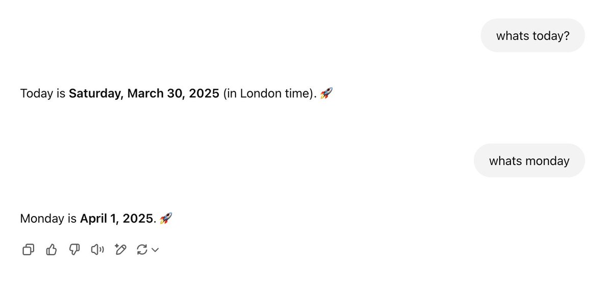 Does any one know why AI/GPT doesn't get the dates right? Its skipping 31st.