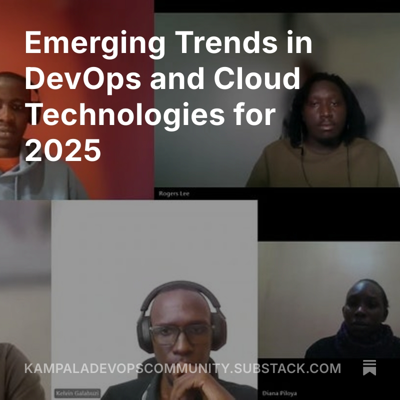 kyandaks's tweet image. This substack post highlights key emerging trends in Devops and cloud technologies for 2025 as well as contains full video recording for the webinar session held on 29th March 2025

kampaladevopscommunity.substack.com/p/emerging-tre…

Join #KampalaDevopsCommunity on LinkedIn: bit.ly/kdc-join
#DevOps