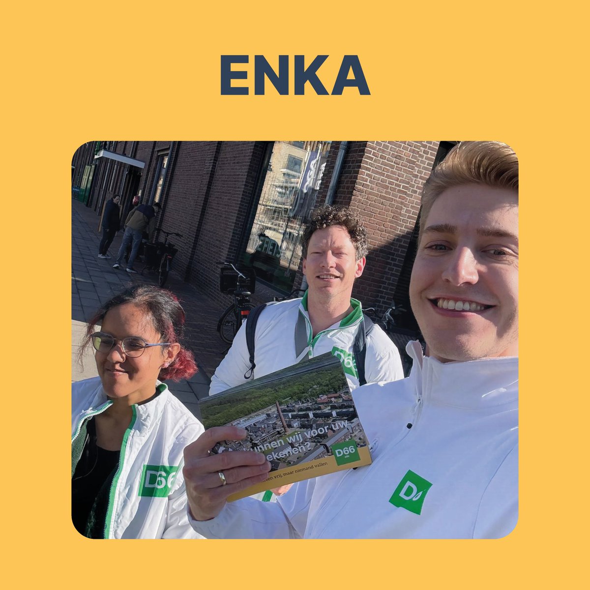 ⁉️Wat kunnen we voor ENKA betekenen? ⁉️

Met die vraag gingen we als D66 vandaag op pad in de mooie ENKA wijk!
Wat vindt u dat er in uw wijk mist? Laat het ons weten 🙌🏻

Via de mail (info@D66ede.nl) of via whats app (+31 6 17215430)📞✉️