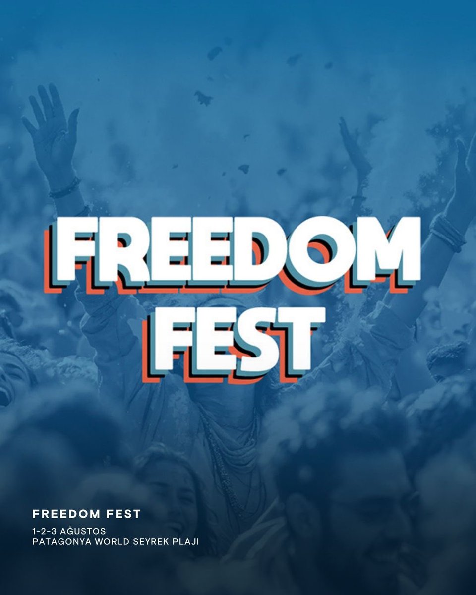 Doğanın kalbinde müzik ve sanatla dolu üç günlük unutulmaz festival Freedom Fest, 1-2-3 Ağustos’ta Patagonya World Seyrek Plajı’nda! 🌍✨

Bu festival kaçmaz diyorsan Mobilet’te yerin hazır! 🎫

<a href="/kinayproduction/">KINAY</a>

#Mobilet #FreedomFest #ÖzgürlüğünSesi

mobilet.com/tr/event/freed…
