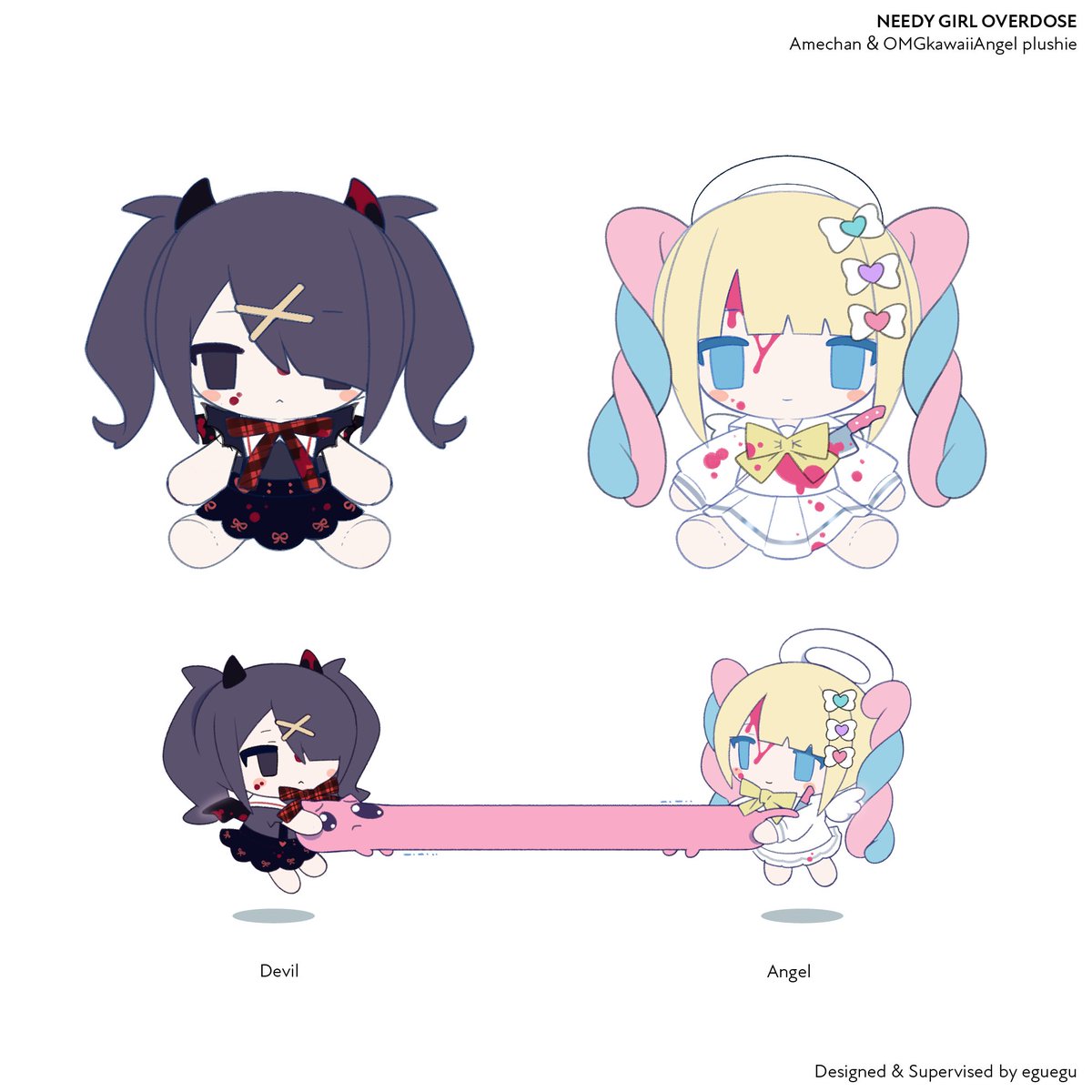 NEEDY GIRL OVERDOSE
ぬいぐるみのデザインと監修を担当しています
もっちり厚みがあってキュートな仕上がり（♡）