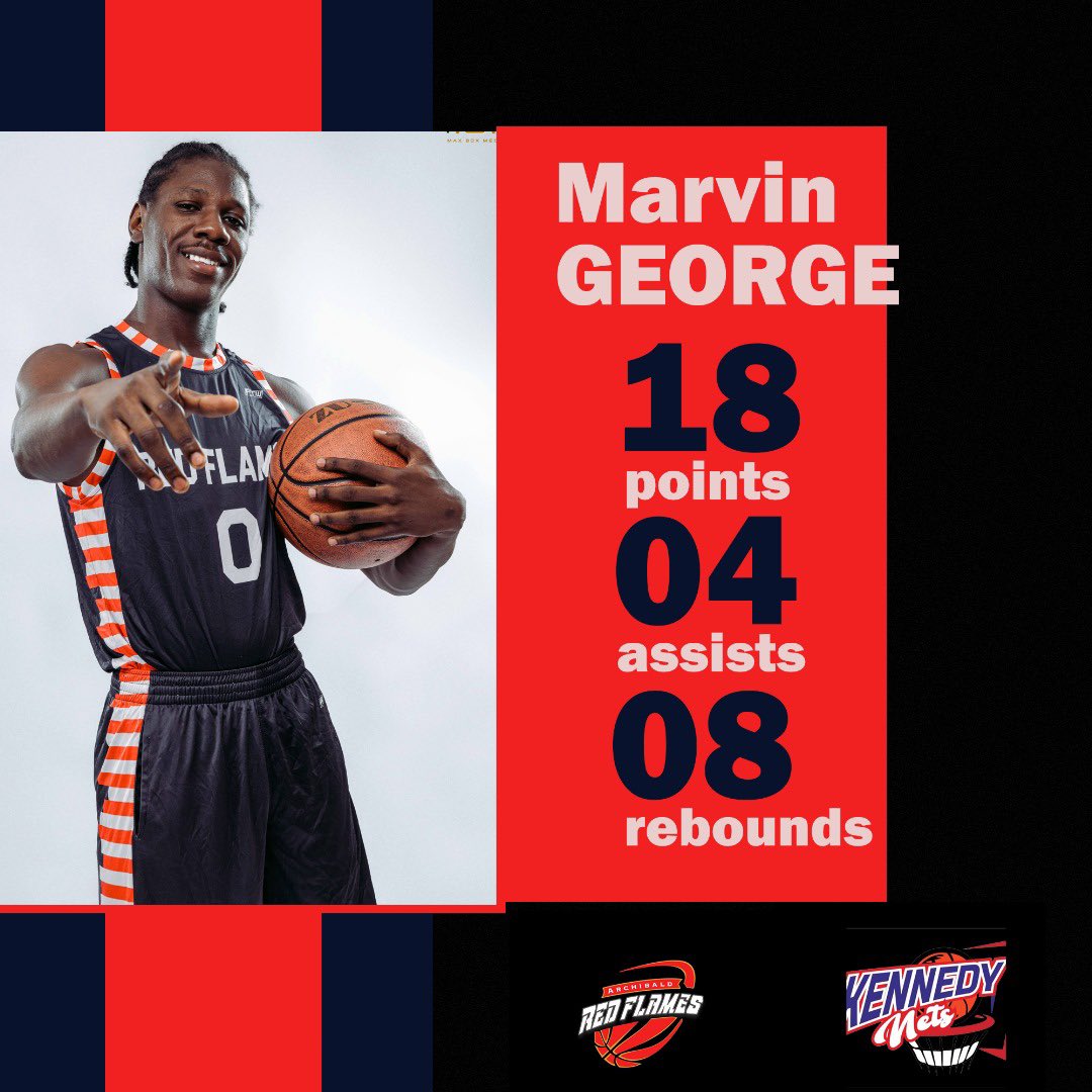ARedFlames's tweet photo. Mr. Do-It-All! 🔥 Marvin George stuffed the stat sheet with 18pts, 4ast, and 8 boards to help secure our 5th straight win!
#ARF10 #RoadToSixth #POTM https://t.co/IskNOZeg20