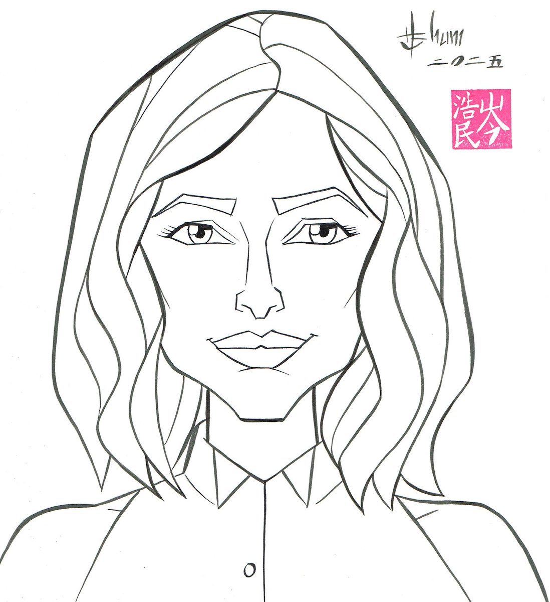 Here's a drawing I did of actress Scout Taylor-Compton <a href="/PoutyScouty/">Scout Compton</a>