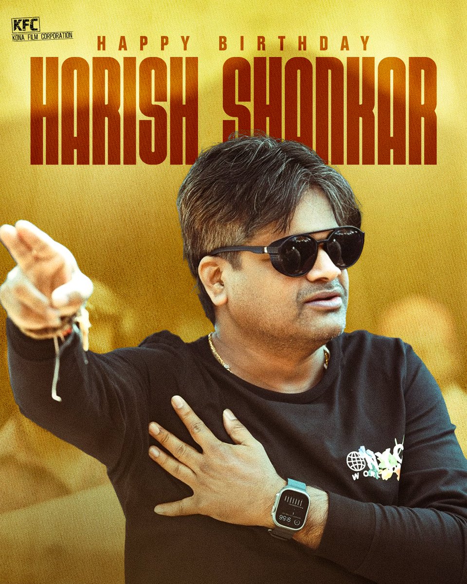 Kona Film Corporation (@konafilmcorp) on Twitter photo Wishing the dynamic & passionate director <a href="/harish2you/">Harish Shankar .S</a>, a fantastic birthday! 🎉🎂
May your passion continue to create magic on screen and bring you more superhits!✨🎬
#HBDHarishShankar Wishing the dynamic & passionate director <a href="/harish2you/">Harish Shankar .S</a>, a fantastic birthday! 🎉🎂
May your passion continue to create magic on screen and bring you more superhits!✨🎬
#HBDHarishShankar