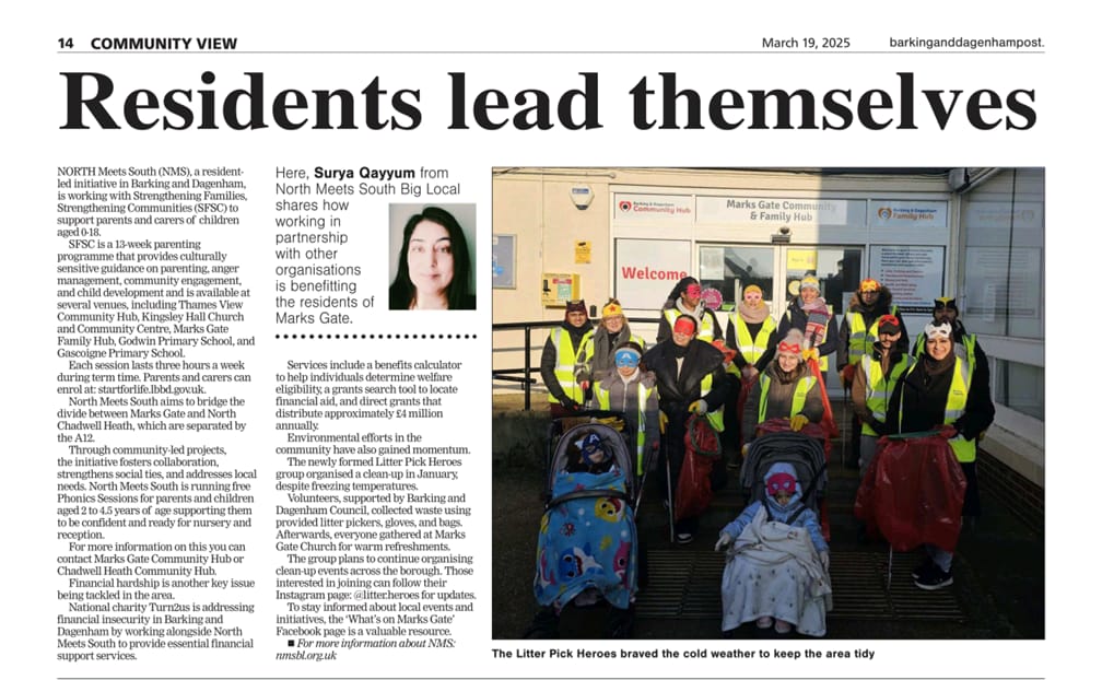 Proud to be featured in the <a href="/BDPost/">The Barking and Dagenham Post</a> by Soraya Qayyum for our amazing litter pick arranged by Litter Heroes. Thank you <a href="/AsdaFoundation/">Asda Foundation</a> and Asda Chadwell Heath's Community Champion, Shahla Kanwal, <a href="/lbbdcouncil/">Barking and Dagenham Council</a> and <a href="/raceequality/">Race Equality Foundation</a> Foundation for making this a huge success!