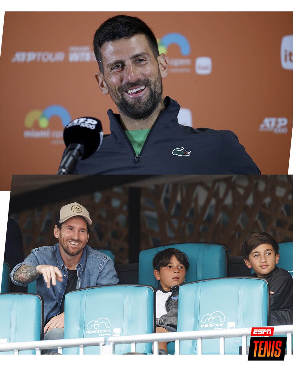 "Uno de sus hijos me calificó con un 8/10, lo cual es bastante bueno. Con cara seria me dijo que tengo que sacarme un 10 el próximo partido".

🗣️😂 Novak Djokovic.