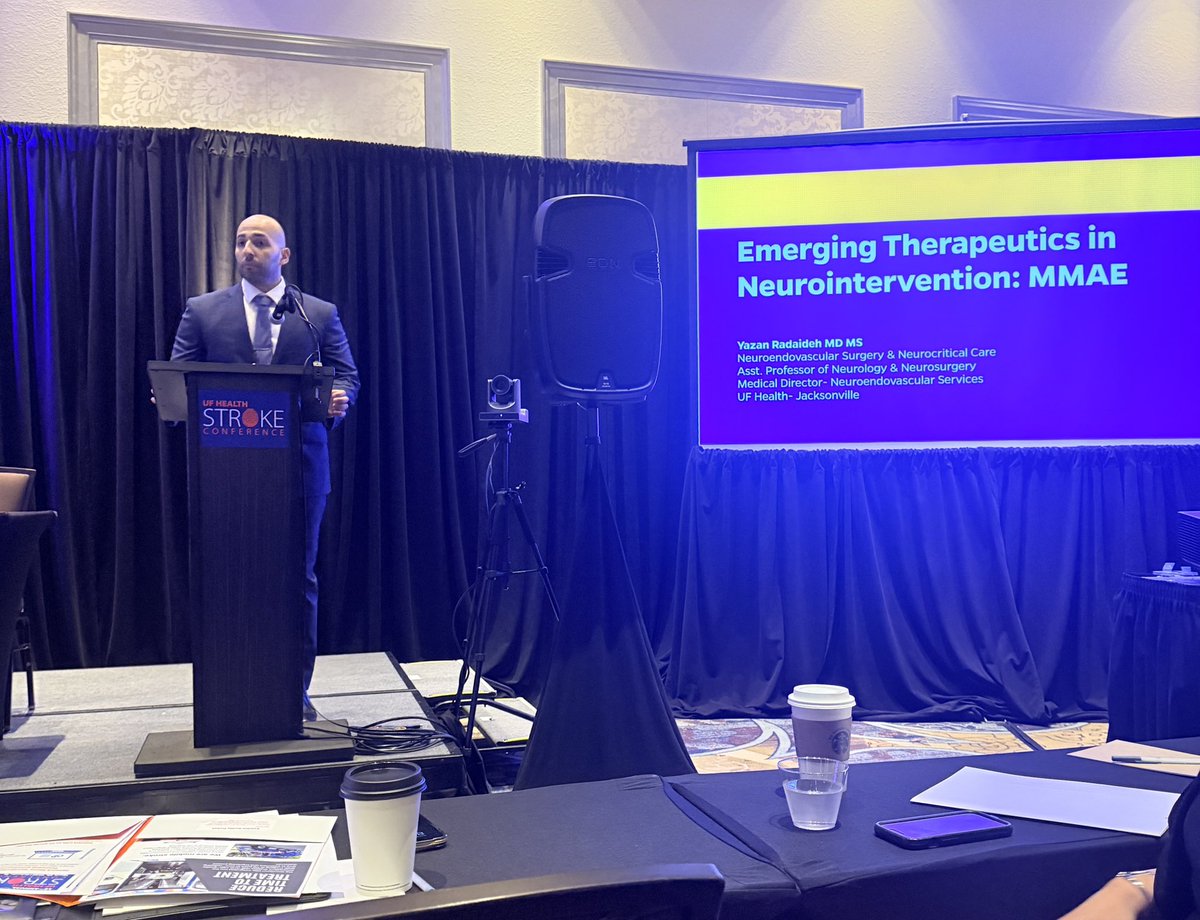 UFNeuroRes's tweet image. Starting off strong with a great presentation from Dr. Yazan Radaideh, neuro interventionalist @UFJaxNeurosurg ✨