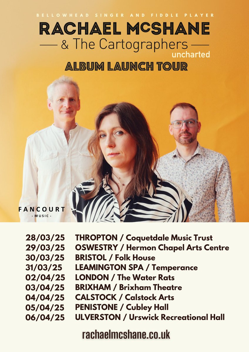 We had a cracking packed out gig in Thropton last night! So lovely to play the new album to a great crowd. 

Tonight (29/3/25) we’re at Hermon Arts, Oswestry. We had a great time there last time. Looking forward to another fun night. 

hermon-arts.org.uk/events/rachael…