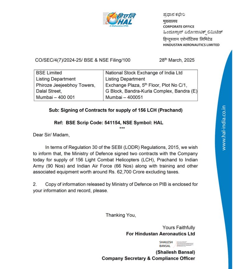 BhartiyNiveshak's tweet photo. #HAL Hindustan Aeronautics signs contracts worth ₹62,700 crore with Defence Ministry to supply 156 light combat helicopters LCH Prachand — 90 to Indian army and rest 66 to Indian Airforce in one of the largest defence order in India.
#HAL
#StockOfTheWeek With BN | Ep 2| Stock Market | Astra Microwave Products Stock Analysis |
https://t.co/sxBcNVMTUW