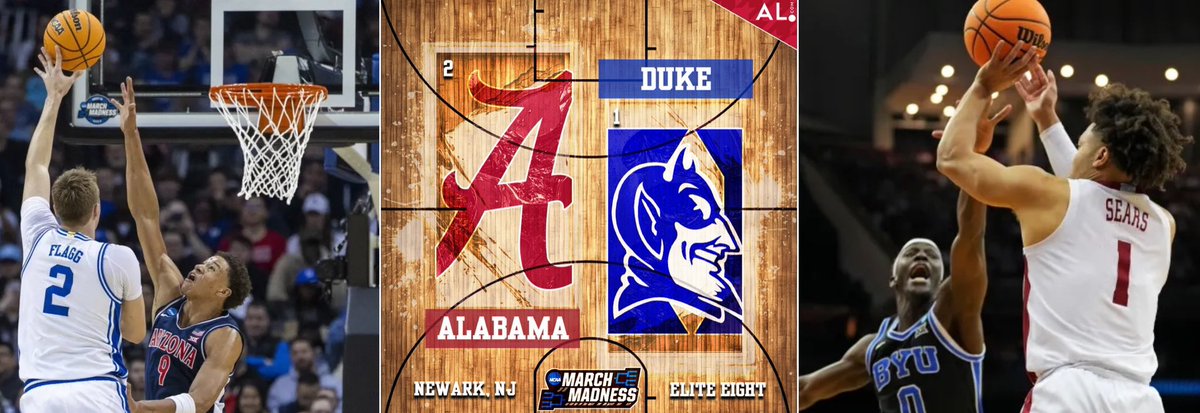 Tide Hoops History (@bamahistory) on Twitter photo It seems appropriate that during this historic five-year run by <a href="/AlabamaMBB/">Alabama Men’s Basketball</a> that the program standing in the way of back-to-back Final Four appearances for the Crimson Tide is Duke.
If the phrase “New Blood vs. Blue Blood” ever rang true, it will tonight when second-seeded It seems appropriate that during this historic five-year run by <a href="/AlabamaMBB/">Alabama Men’s Basketball</a> that the program standing in the way of back-to-back Final Four appearances for the Crimson Tide is Duke.
If the phrase “New Blood vs. Blue Blood” ever rang true, it will tonight when second-seeded