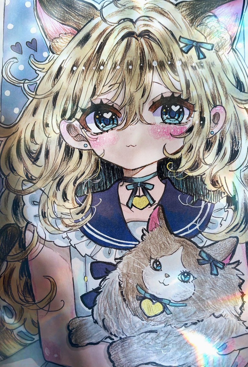 ラグドールちゃん🐈🩵
#私の絵柄が好みって人にフォローされたい 
＃コピック