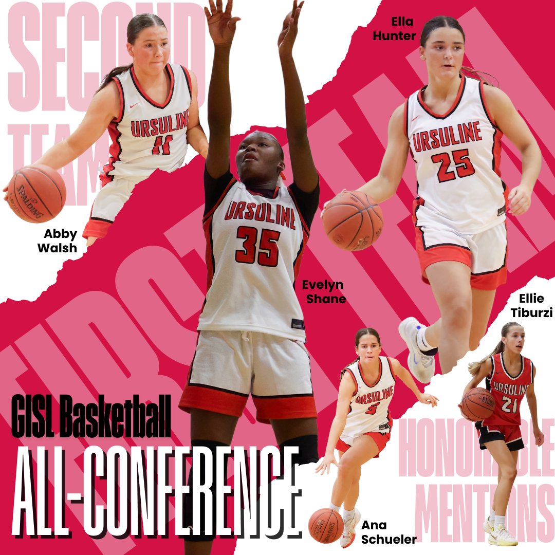 UASTL_Athletics's tweet image. 🏀 GISL All-Conference Honors! 🏀

Congrats to our Bears! ❤️🐻

⭐ 1st Team: Evelyn Shane, Ella Hunter
⭐ 2nd Team: Abby Walsh
⭐ Honorable Mention: Ana Schueler, Ellie Tiburzi

Proud of you all! 💪 #GoBears #UrsulineBasketball