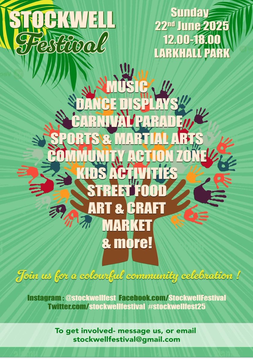 florenceddh's tweet photo. STOCKWELL FESTIVAL 22nd June  in LARKHALL PARK https://t.co/LgLCGIXjsA