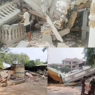 Myanmar's 7.7M earthquake has devastated Sagaing. Homes, temples collapsed. At least 150 bodies recovered, but rescue efforts are failing. Survivors desperately need aid. Help spread awareness!

#WhatsHappeningInMyanmar
#Sagaing #HelpMyanmarRecover
#MyanmarEarthquake