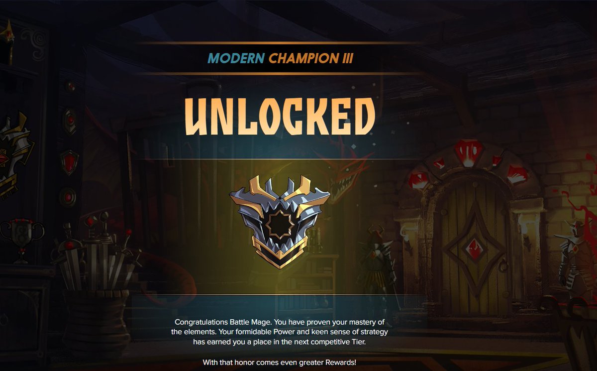For the first time in my <a href="/splinterlands/">Splinterlands</a> career I've made it in champion. For the past 3 seasons I have been a few ratings away. mehn, it feels good.