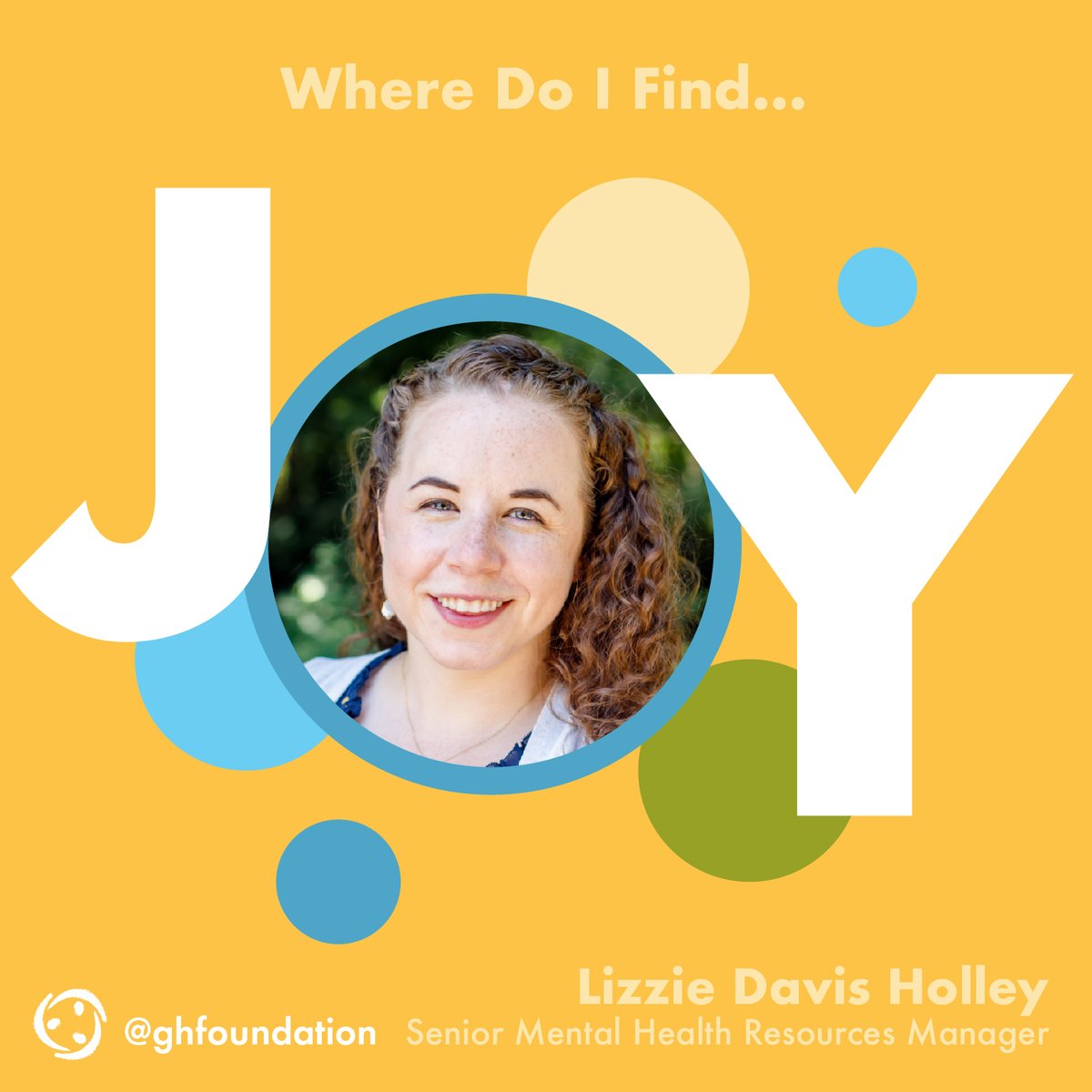 GHFoundation's tweet image. Where do you find joy? For Lizzie Davis Holley, our senior mental health resources manager, joy comes from many sources—among them, creating meaningful connections and embracing artistic expression.

#findjoy #granthalliburtonfoundation #liveinhope