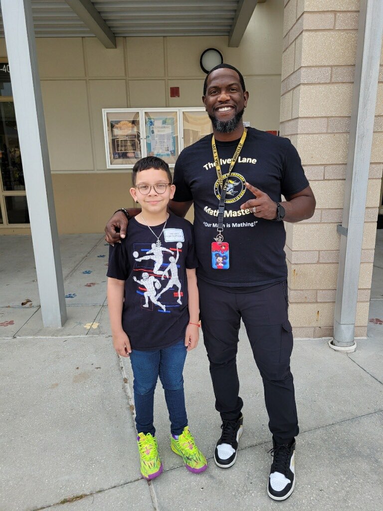 Our chess champ today with Mr.  Mckinney we are so proud of you Angel ♟️ -#gooooknights
