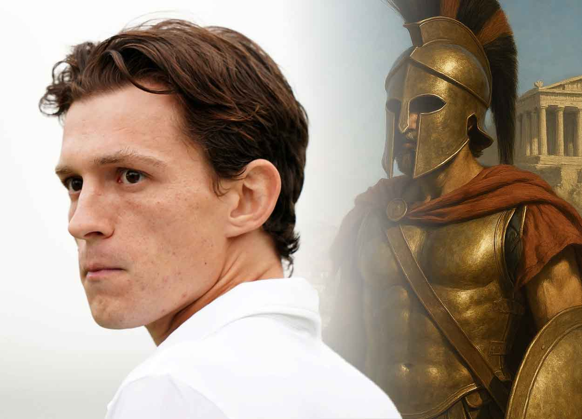 🎬 #TheOdyssey continúa su rodaje y ya tenemos las primeras imágenes de #TomHolland con armadura griega incluida 👀👇 cinemascomics.com/the-odyssey-to…