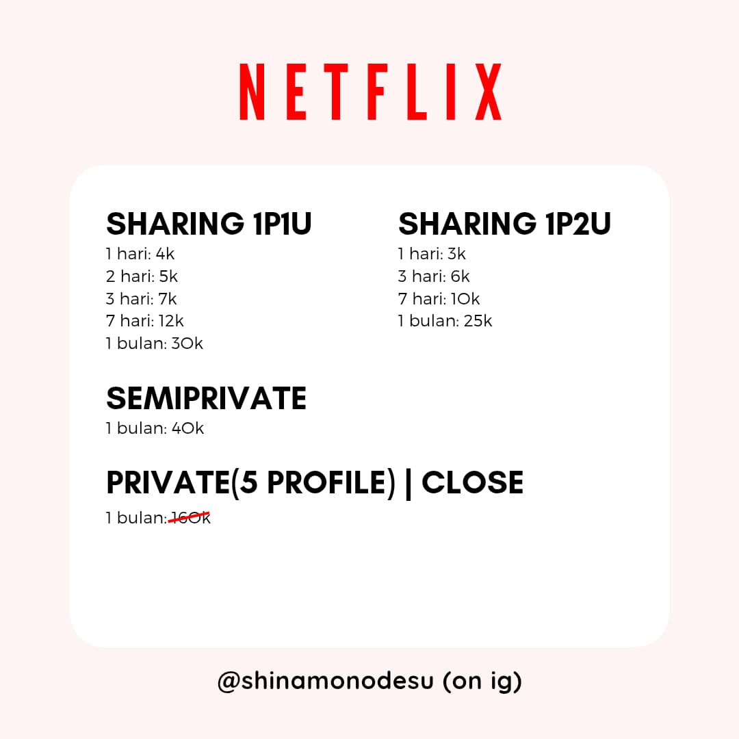 wts ready netflix harian dan bulanan 1p1u 1p2u yukkk gassken🛒 wa.me/+6285966160683

testi di bio yaah☝🏻
#zonauang #zonajajan #zonaba