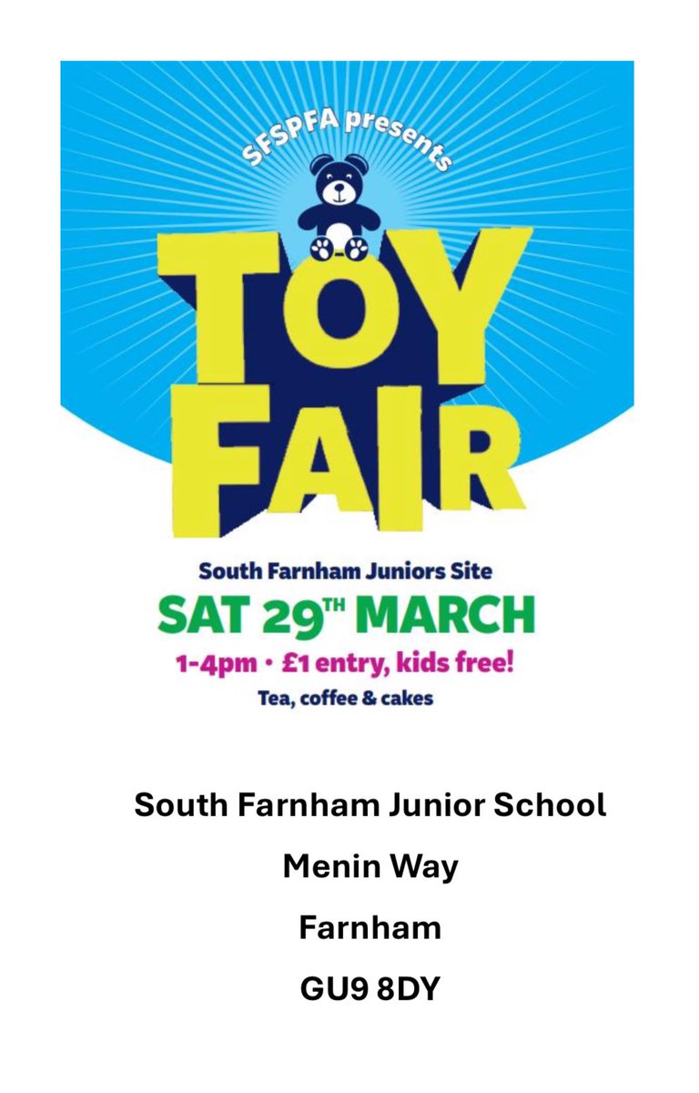 Our Toy Fair at the Junior Site has started! Join us 1-4pm today!