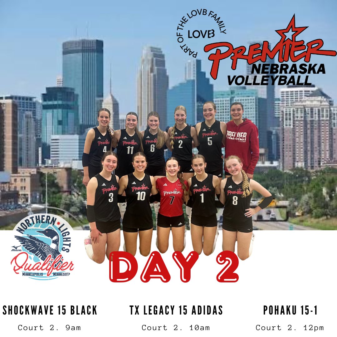 Ready for Day 2 at Northern Lights! <a href="/Premier_VB/">Premier Nebraska VB</a> #strongerbytheday