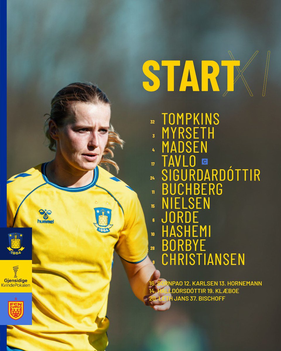 Dagens startopstilling i pokalsemifinalen mod FC Nordsjælland 📋

Dagens kamppartner Arbejdernes Landsbank har sørget for fri entré.

Kampen kan også ses på SPORT LIVE 🎥