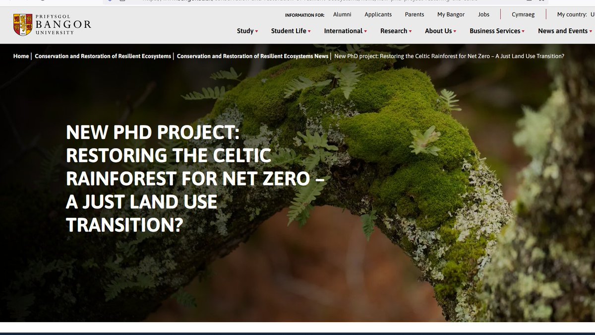 Julia Jones (@juliapgjones) on Twitter photo Two fully-funded PhD scholarships <a href="/BangorUni/">Bangor University</a> in conservation social science. Deadline 5th May.
If you have conservation scientists, geographers, economists, sociologists in your network do share. Details in thread below (1/?)
bangor.ac.uk/conservation-a… Two fully-funded PhD scholarships <a href="/BangorUni/">Bangor University</a> in conservation social science. Deadline 5th May.
If you have conservation scientists, geographers, economists, sociologists in your network do share. Details in thread below (1/?)
bangor.ac.uk/conservation-a…