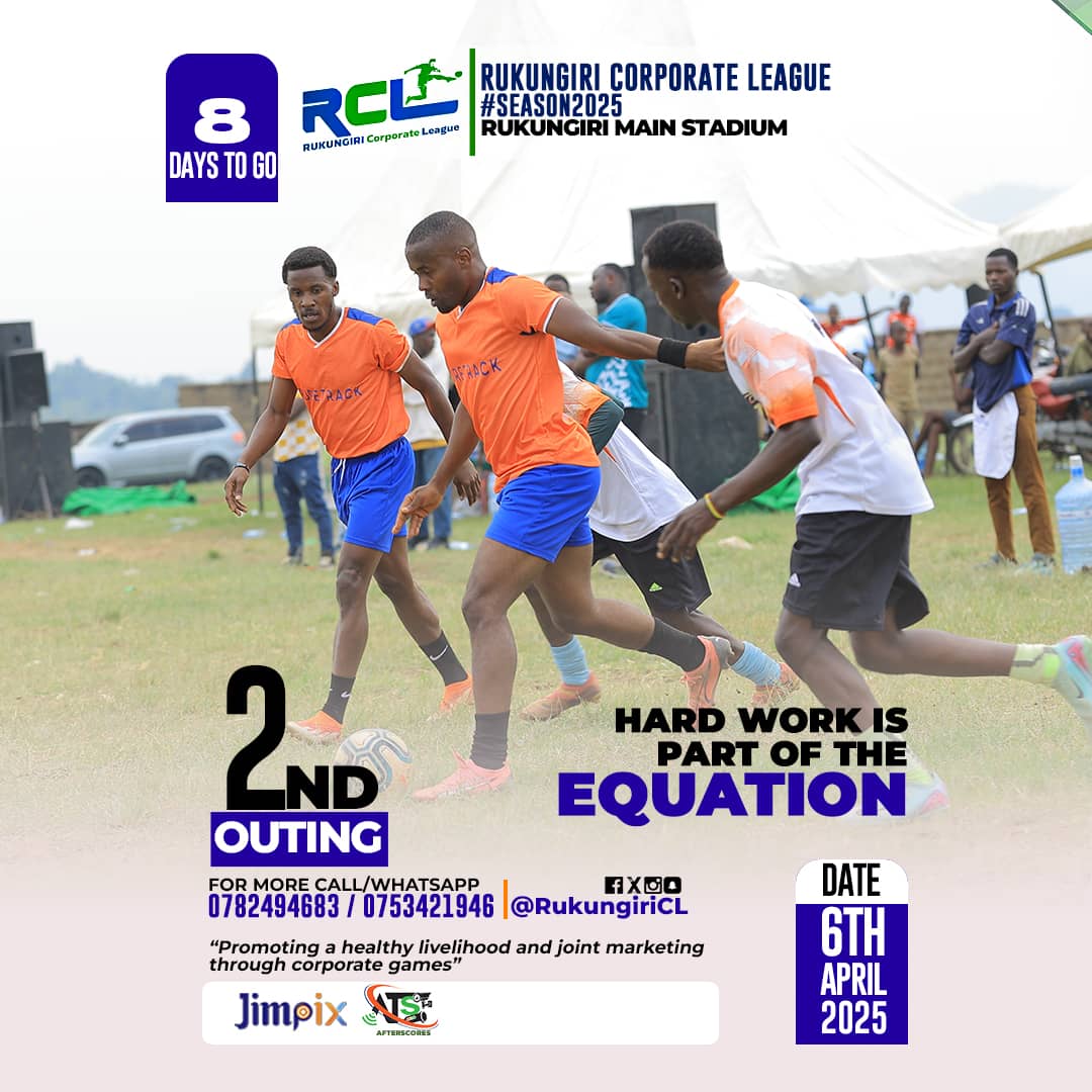 amanya071's tweet photo. RUKUNGIRI, UGANDA, EAST AFRICA AND THE WHOLE WORLD 🌎.
It's only and only 8 DAYS TO GO 💪..
Prepare your shoes 👟👟, let's meet up 🤝💪❤️🫂.
#RUKUNGIRICORPORATELEAGUE.
#2NDOUTING.
@RukungiriCL . https://t.co/vnUnllYZ62