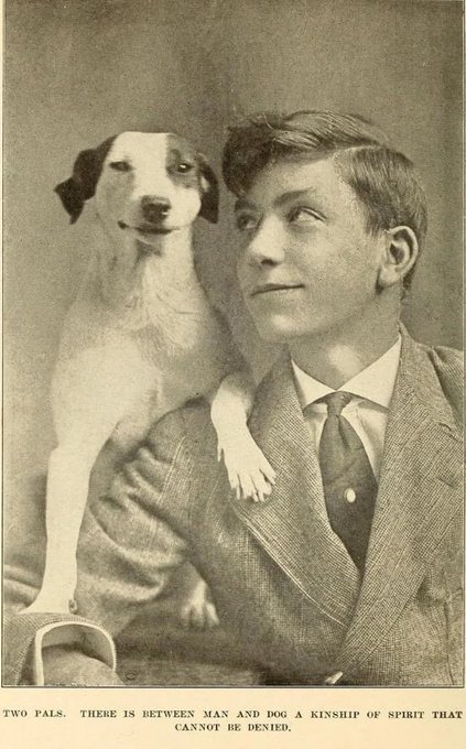 A man with his best friend, 1920s