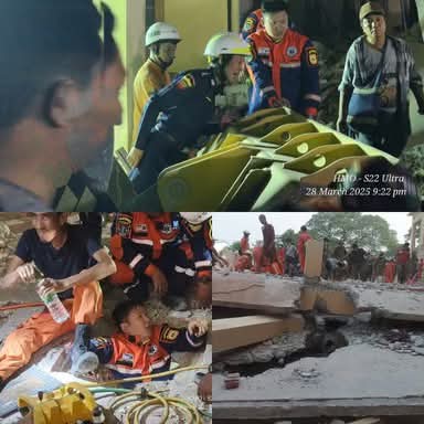Over 100 monks remain trapped in collapsed UHlaThein Monastery in Mandalay after earthquake. 80+ monks confirmed dead. Rescue efforts continue, but aid is scarce. Int'l help is urgently needed!

#WhatsHappeningInMyanmar
#Sagaing
#HelpMyanmarRecover
#MyanmarEarthquake