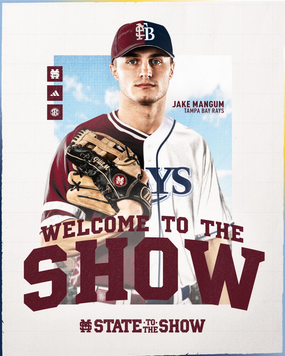 The SEC's all-time hit king <a href="/jakemangum15/">Jake Mangum</a> has been called up by <a href="/RaysBaseball/">Tampa Bay Rays</a>!

Mangum becomes the 71st Diamond Dawg in <a href="/MLB/">MLB</a>. 

#HailState🐶 | #StateToTheShow

📰: hailst.at/4j7KDBv
