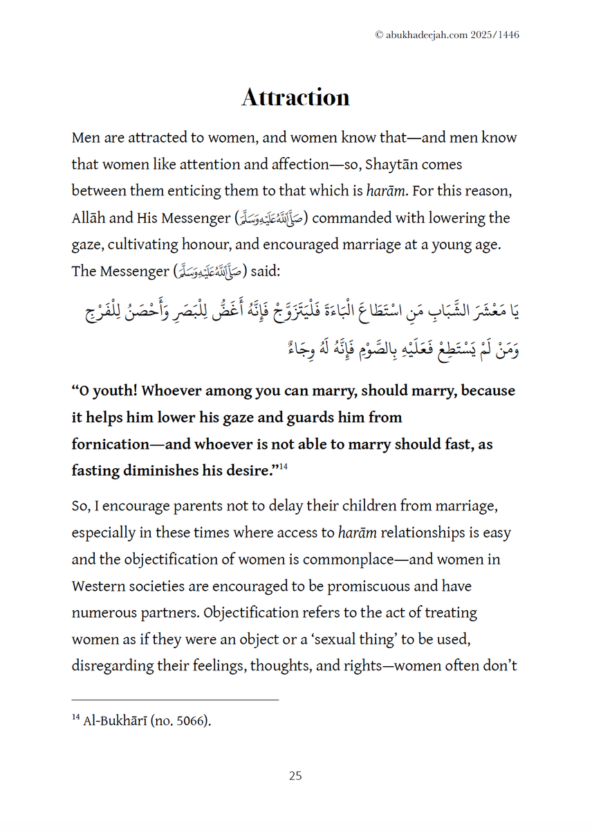 NEW: "A Good Marriage, Cultivating Children and Building a Righteous Home." Practical advice for our times.

A Free Book (48-page PDF) in English. 

Read and share with friends and family.

abukhadeejah.com/a-good-marriag…