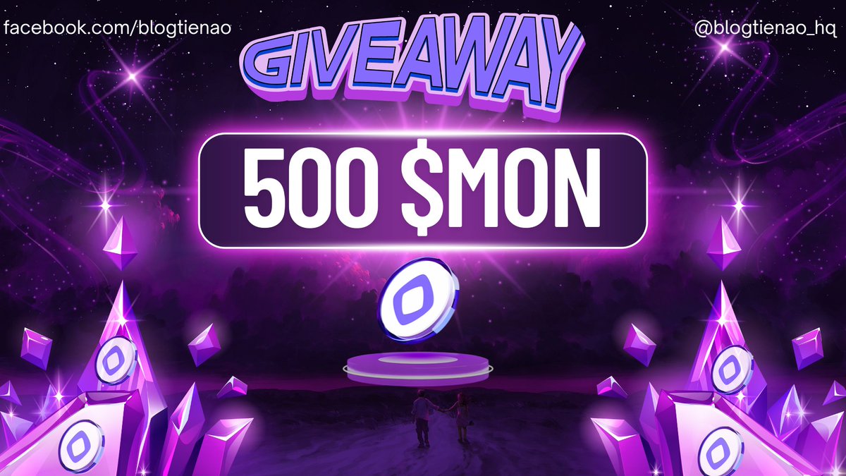 🔥GIVEAWAY 500 $MON Monad dành cho 50 người may mắn nhất

📌Thể lệ tham gia:
1⃣ Like, follow + Retweet + Comment địa chỉ ví bên dưới bài viết này
2⃣ Like + follow fanpage của BTA (facebook.com/blogtienao/)
=> BTA có quyền loại bỏ những tài khoản ko thực hiện đủ