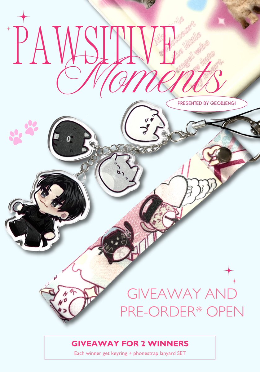 GIVEAWAY AND PRE-ORDER FOR
🐾 PAWSITIVE MOMENTS 🐾 by <a href="/geobjengi/">zeng</a>

📢 GA ends: 5 April 2025, 21.00 WIB

2 winners get keyring + phonestrap SET

rules:
— like&amp;rt post ini
— like&amp;rt post di bawah
— rep dengan foto jun

ongkir ditanggung aku! good luck✨

‼️ PO LINK DI BAWAH