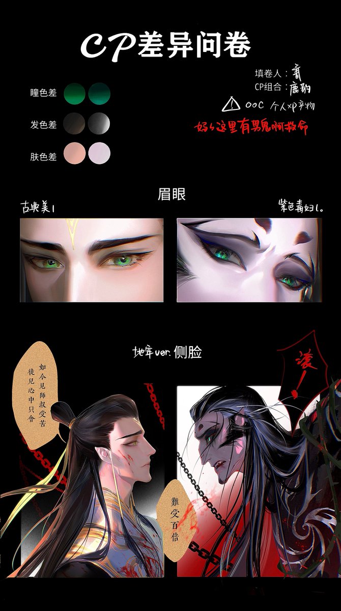Cyanora1's tweet image. #NeZha2 ＃鹿豹 
🦌x🐆CP问卷存档
ooc注意⚠️