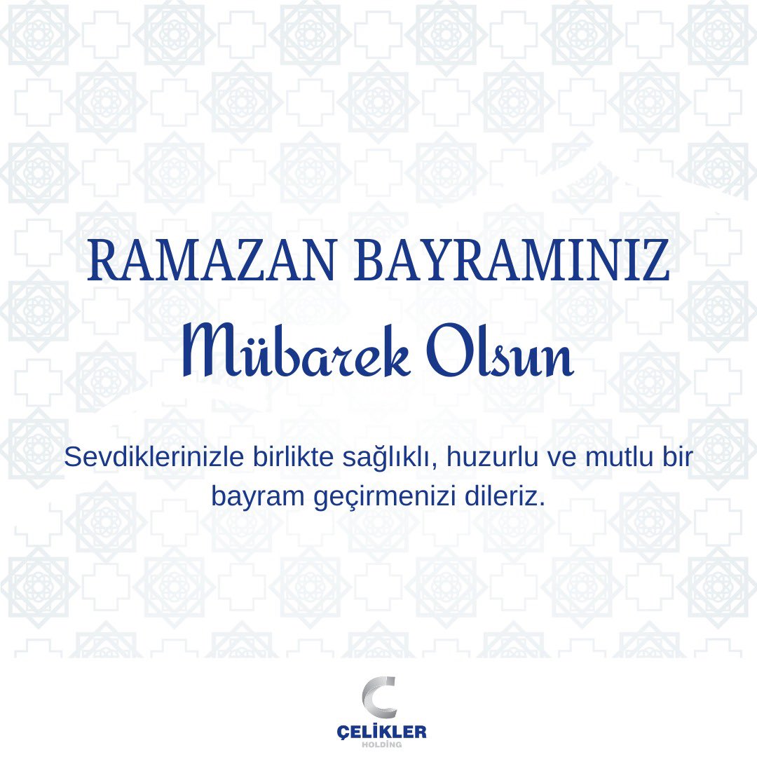 Sevdiklerinizle birlikte sağlıklı, huzurlu ve mutlu bir bayram geçirmenizi dileriz.