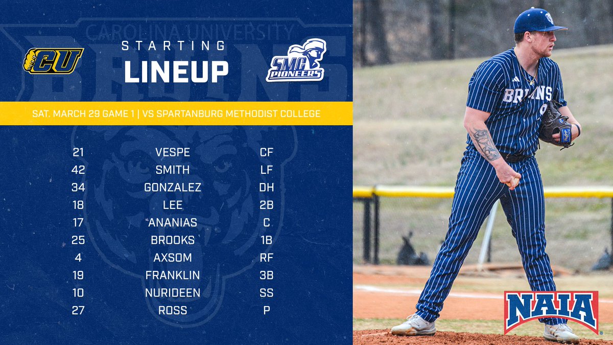 BRUINS GAMEDAY: The Bruins look to bounce back in game one of the double header today. Here is the starting lineup for the Bruins, game time is at 12 with game 2 to follow 30 mins after the completion of game 1. #Play4Oak #GATA