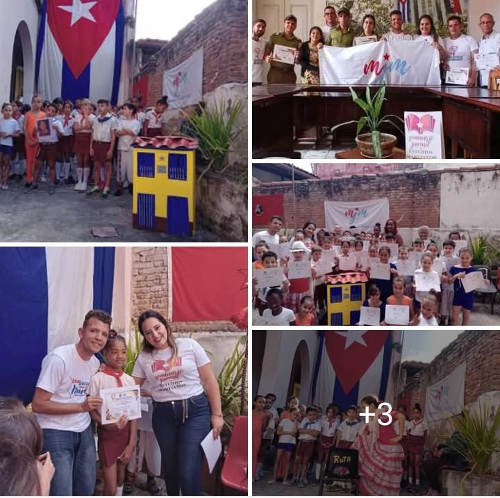 UJCdeCuba's tweet photo. 📖❤️| Jóvenes de #SantaClara realizan su Seminario Juvenil de Estudios Martianos. Espacio para honrar el legado de José Martí 💙, profundizar en su obra y promover los valores 🇨🇺 patrios. 

 #MJMCuba #SiempreJoven #CreoEnTiMartí #UJCdeCuba
@MeyvisEstevezE https://t.co/yQmvotlLFL