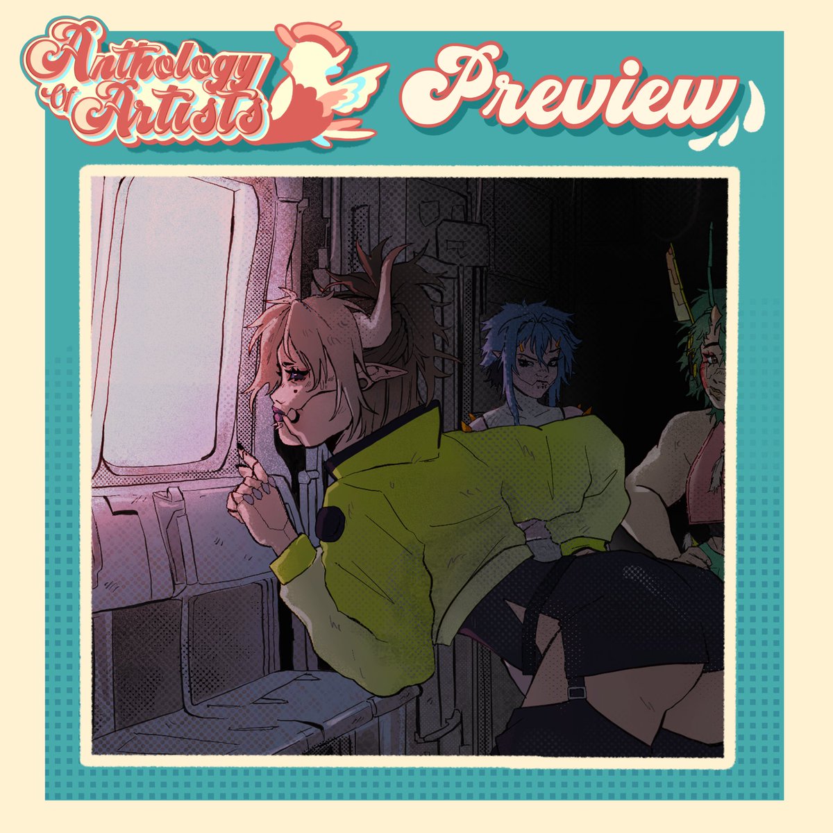 🌈 PREVIEWS 🌈

Our next artist is just drawn to the spotlight, just like we're drawn to her work full of detail and design: it's none other than Ramoth! And this is sure to light up your day: our zine is releasing in just ONE WEEK!