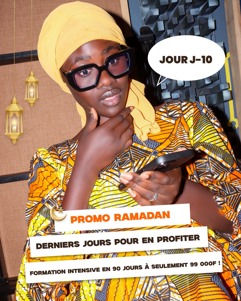 Transforme ta passion en compétences en 90 jours !
Rejoins la formation et booste ta carrière dès maintenant. 

✅Marketing digital 
✅Développement Web
✅Design

🔗 Inscris-toi ici ➡ xarala.co/90-jours/

#FormationEnLigne #DéveloppementDeCompétences #Xarala