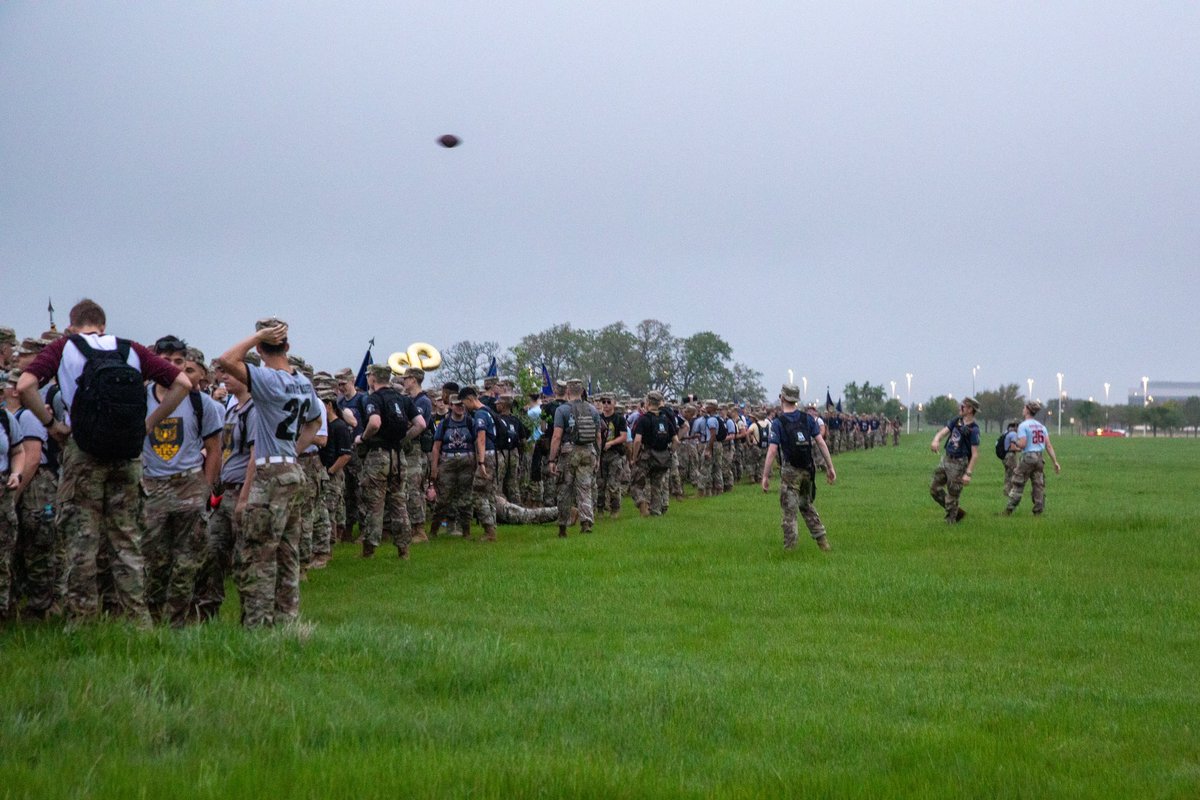 March to the Brazos is officially underway! 

This 18-mile walk to and from the Brazos River serves as one of the Corps’ transition of leadership events. The class of 2025 will lead the Corps to the Beef Center for the last time. The class of 2026 will lead the way back!